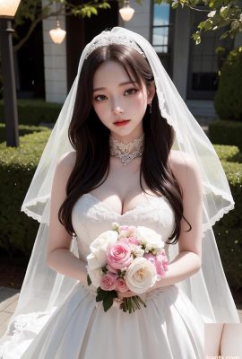 Искусственный интеллект создал красоту ~ традиционное свадебное платье превратилось в сексуальное свадебное платье в нижнем белье