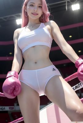 (сзади) Pink Boxing Girl AI