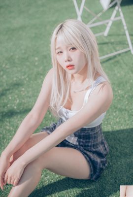 (ZIA.Kwon) Корейская блондинка с «обнаженной грудью» имеет неприятные изгибы (43P)