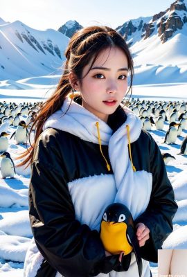 Поколение ИИ~NATSUNE_AI-Антарктическая девушка