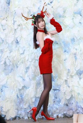 (Онлайн-коллекция) Тайваньская красивая нога-девушка-Huimi, рождественская девушка на открытом воздухе, реалистичная съемка (93P)