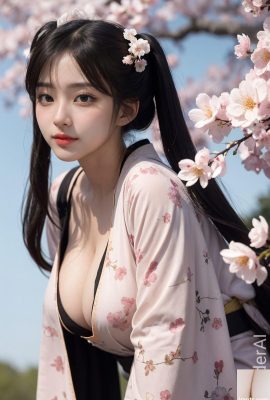 Алия Иллюстрация AI-170 Девушка в кимоно