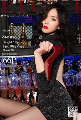 (Ligui Internet Beauty) 20180421 Модель Красивые ножки в черных чулках в баре Xiao Ge’s (67P)