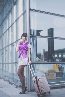 (Фото модели) Тайваньская модель-стюардесса Цай Исинь в одежде для съемок на открытом воздухе (42P)