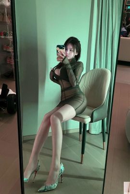 (Онлайн-коллекция) «Зеленый прозрачный наряд» девушки из благосостояния, бегущей от Jingluoer, эксклюзивная VIP полная версия (35P)