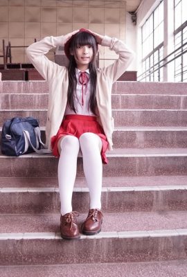 (Mafuuu) Лолита Шенксианская доска True Winter Classroom Red Water K Sir Sisi Cross -Knee Stockings (112p)