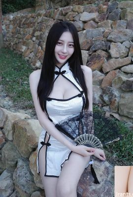 Снежный белый глубокий канавка «песчаная» белая и нежная грудь (10p)