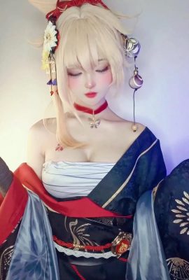 (Интернет -коллекция) Yamisung cosplay Yoimiya – Genshin Impact (51P)